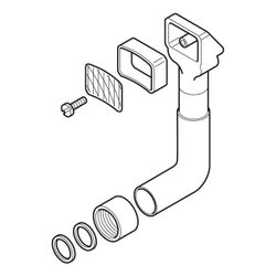 Geberit Überlaufset für Spülbeckenanschluss, mit Profildichtung EPDM, 242083001... GEBERIT-242083001 4025416861898 (Abb. 1)
