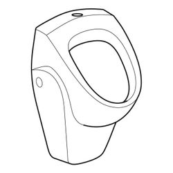 Geberit Renova Urinal Zulauf von oben, Tiefe 37cm, Abgang nach hinten oder nach unte... GEBERIT-235200600 4022009229707 (Abb. 1)