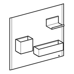 Geberit Magnettafel mit Stauboxen Weiß/pulverbeschichtet matt, Lava pulverbeschichte... GEBERIT-500649012 4022009354683 (Abb. 1)