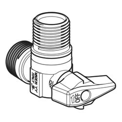 Geberit Eckventil für 1-Liter-Urinal... GEBERIT-241333001 4025416675822 (Abb. 1)