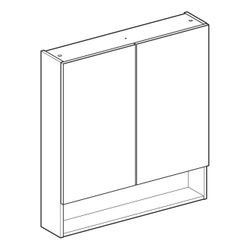 Geberit Renova Plan Spiegelschrank mit 2 Türen, 78,8x85x17,5cm, Lava lackiert matt... GEBERIT-502366JK1 4025410685209 (Abb. 1)