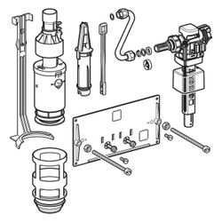 Geberit Umbauset für 2-Mengen-Spülung für Typ 10.800 UP-Spülkasten, 10-1.000 kPa, 24... GEBERIT-240835005 4064746037221 (Abb. 1)
