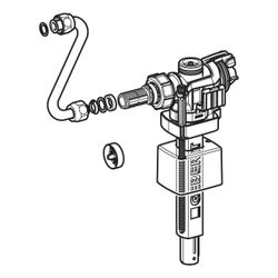 Geberit Füllventil Typ 383 Wasseranschluss seitlich 3/8", Nippel aus Messing, für Un... GEBERIT-240705005 4064746036972 (Abb. 1)