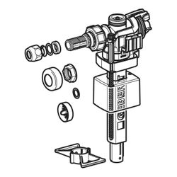 Geberit Füllventil Typ 383 Wasseranschluss seitlich 3/8", Nippel aus Messing, für Au... GEBERIT-240700005 4064746036989 (Abb. 1)