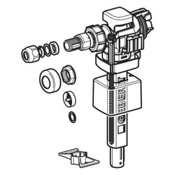 Geberit Füllventil Typ 383 Wasseranschluss seitlich 3/8", Nippel aus Messing, für Au... GEBERIT-240700005 4064746036989 (Abb. 1)