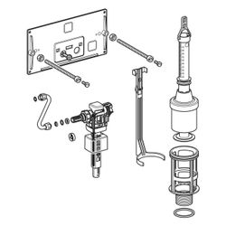 Geberit Umbauset für Unterputz-Spülkasten, für Typ 15.500, 215422005... GEBERIT-215422005 4064746037832 (Abb. 1)