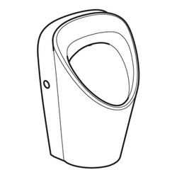 Geberit Renova S Urinal, Zulauf von hinten, Abgang nach hinten oder unten, Weiß... GEBERIT-503100001 4064746027246 (Abb. 1)