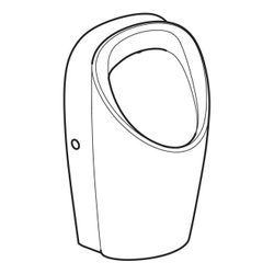 Geberit Renova L Urinal, Zulauf von hinten, Abgang nach hinten oder unten, Weiß... GEBERIT-503130001 4064746028618 (Abb. 1)
