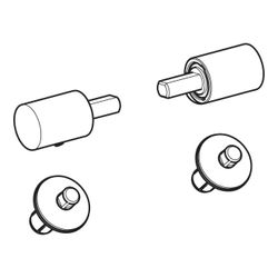 Geberit Scharnierset für Renova S und Selnova S Urinaldeckel, mit Absenkautomatik, 2... GEBERIT-246156001 4064746039560 (Abb. 1)