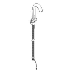 Geberit Piave Waschtischarmatur, Standmontage, Edelstahl gebürstet, easy-to-clean... GEBERIT-243667SN1 4025410065513 (Abb. 1)