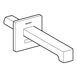 Geberit Brenta Waschtischarmatur, Wandmontage Länge 22cm, Mattschwarz, easy-to-clean... GEBERIT-243679141 4025410064608 (Abb. 1)