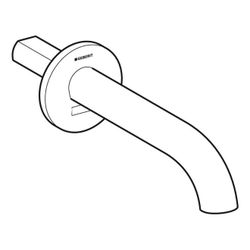 Geberit Piave Waschtischarmatur, Wandmontage Länge 22cm, Edelstahl gebürstet, easy-t... GEBERIT-243677SN1 4025410065544 (Abb. 1)