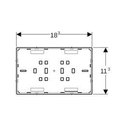 Geberit Omega Abdeckplatte flächenbündig, mit Sichtrahmen Sonderanfertigung... GEBERIT-115088001 4025416485353 (Abb. 1)