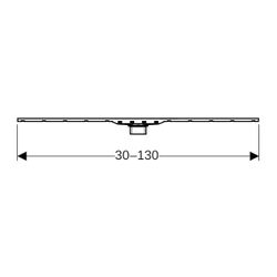 Geberit CleanLine 80 Duschrinne, Länge 30-130cm, Edelstahl poliert, beschichtet, Ede... GEBERIT-154441KS1 4025410736468 (Abb. 1)