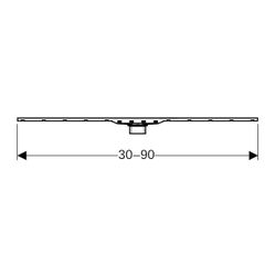 Geberit CleanLine 80 Duschrinne, Länge 30-90cm, Schwarzchrom/gebürstet, beschichtet,... GEBERIT-154440QC1 4025410761743 (Abb. 1)