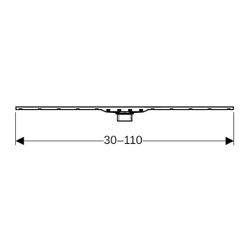 Geberit CleanLine80 Duschrinne Länge 30-110cm, Schwarzchrom gebürstet... GEBERIT-154442QC1 4064746039089 (Abb. 1)