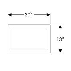 Geberit Abdeckrahmen für Omega 60 Drückerplatte verchromt, gebürstet, easy-to-clean... GEBERIT-115086GH1 4025416310549 (Abb. 1)