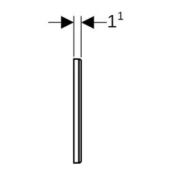 Geberit Omega Abdeckplatte, Weiß, 115082SI1... GEBERIT-115082SI1 4025416305927 (Abb. 1)