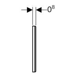 Geberit Omega Abdeckplatte Sonderanfertigung... GEBERIT-115082001 4025416314042 (Abb. 1)