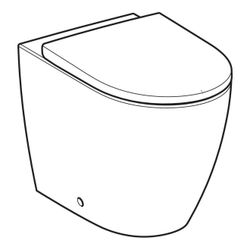 Geberit iCon Set Stand-WC Tiefspüler, wandbündig, geschlossenes Keramikdesign, Turbo... GEBERIT-503080001 4064746021305 (Abb. 1)
