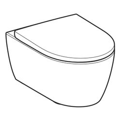 Geberit iCon Wand-WC-Set Tiefspüler geschl. Keramikdesign TurboFlush Weiß, WC-Sitz 5... GEBERIT-503045001 4064746019791 (Abb. 1)