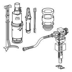 Geberit Renovationsset 2-Mengen-Spülung, mit Füllventil Typ 383 und Spülventil, für ... GEBERIT-246126005 4064746044489 (Abb. 1)