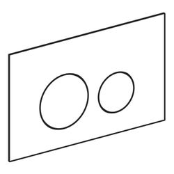 Geberit Sigma40 Betätigungsplatte, rund, 2-Mengen-Spülung Platte, Taste Nickel gebür... GEBERIT-115628ID1 4064746097348 (Abb. 1)