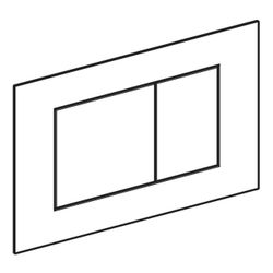 Geberit Sigma40 Betätigungsplatte, eckig, 2-Mengen-Spülung Platte, Taste gebürstet, ... GEBERIT-115629FW1 4064746006883 (Abb. 1)