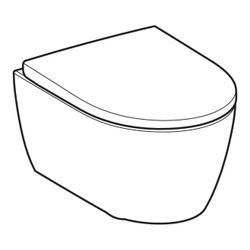 Geberit iCon Set Wand-WC Tiefspüler, verkürzte Ausladung, geschl. Keramikdesign, Tur... GEBERIT-503049JT1 4064746019883 (Abb. 1)