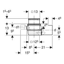 Geberit Varino Bodenablauf horizontal, d110 d 110mm, d1 50mm... GEBERIT-388021001 4025416580706 (Abb. 1)