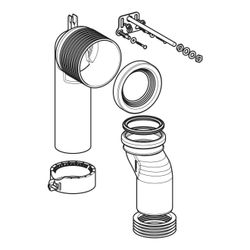 Geberit Anschlussset für Stand-WC iCon TurboFlush, 90mm, PVC/ABS, 152063001... GEBERIT-152063001 4064746039294 (Abb. 1)