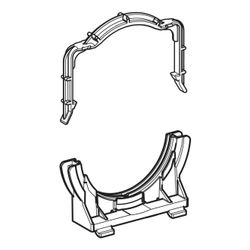 Geberit Rohrschelle für Anschlussbogen für WC, 90mm, 49/77mm, 240401002... GEBERIT-240401002 4064746031991 (Abb. 1)