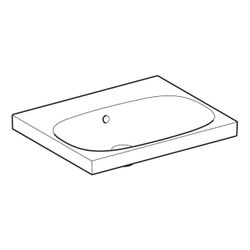 Geberit Acanto Waschtisch 60x48cm ohne Hahnloch, Überlauf sichtbar, symmetrisch, Wei... GEBERIT-504620011 4064746061981 (Abb. 1)