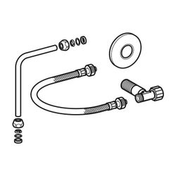 Geberit Wasseranschlussset seitlich oder hinten mittig, für Aufputzspülkasten Aufput... GEBERIT-243701001 4025416783145 (Abb. 1)