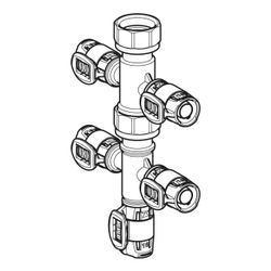 Geberit Verteilerspinne mit FlowFit Pressanschlüssen, 16 x 3/4", 5-fach... GEBERIT-653435001 4064746056727 (Abb. 1)