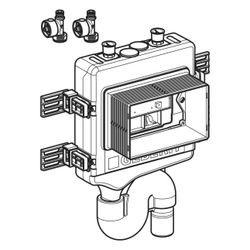 Geberit Hygienespülung HS50, mit Sensor, 2 Wasseranschlüsse, DN 50, 48,5x8,7cm, 6162... GEBERIT-616275001 4025410736055 (Abb. 1)