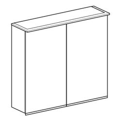 Geberit Option Plus Spiegelschrank mit Beleuchtung zwei Türen 75x70x17,2cm Korpus au... GEBERIT-500206001 4025416356851 (Abb. 1)