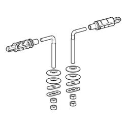 Geberit Scharnierset für WC-Sitz, Befestigung von unten, für EasyMount, 245961001... GEBERIT-245961001 4064746018282 (Abb. 1)