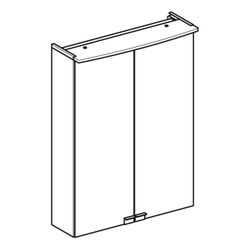 Geberit Option Basic Spiegelschrank, Beleuchtung, 2 Türen, 50x67,7x18cm, CEE 7/4,7/3... GEBERIT-500257001 4025416354840 (Abb. 1)