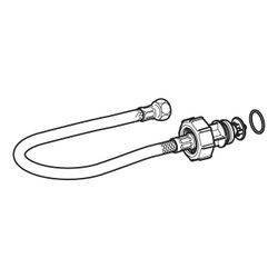 Geberit Typ 383 Flex-Panzerschlauch, DN 8, Länge 30cm, G 3/8", flachdichtend, für UP... GEBERIT-246115001 4064746039744 (Abb. 1)