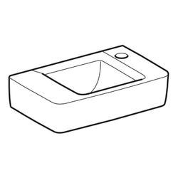 Geberit Renova Compact Handwaschbecken verkürzte Ausladung, mit Ablagefläche 40x15x2... GEBERIT-272142000 4022009273878 (Abb. 1)