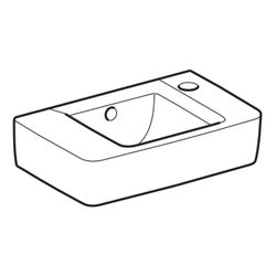 Geberit Renova Compact Handwaschbecken verkürzte Ausladung, mit Ablagefläche 40x15x2... GEBERIT-272140000 4022009273656 (Abb. 1)