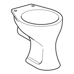Geberit Bambini Stand-WC für Kinder, Flachspüler, für WC-Sitz Tiefe 43cm, Weiß... GEBERIT-211500000 4022009021936 (Abb. 1)