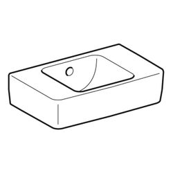 Geberit Renova Compact Handwaschbecken verkürzte Ausladung, mit Ablagefläche 40x15x2... GEBERIT-272143600 4022009273991 (Abb. 1)
