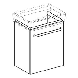 Geberit Renova Compact Unterschrank, Waschtisch, 1 Tür, 50x60,4x36,7cm, Weiß lackier... GEBERIT-862055000 4022009327465 (Abb. 1)