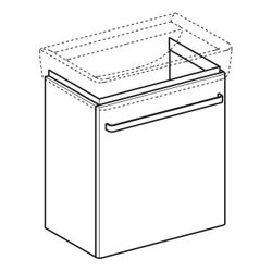 Geberit Renova Compact Unterschrank, Waschtisch, 1 Tür, 55x60,4x36,7cm, Weiß lackier... GEBERIT-862060000 4022009327472 (Abb. 1)