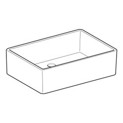 Geberit Publica Mehrzweckbecken ohne Überlauf, Breite 60cm, Tiefe 40cm, ohne Überlau... GEBERIT-360060000 4022009080490 (Abb. 1)