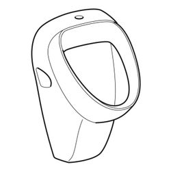 Geberit Aller Urinal Zulauf von oben, Tiefe 35cm, Abgang nach hinten oder nach unten... GEBERIT-236600000 4022009045376 (Abb. 1)