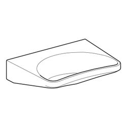 Geberit Paracelsus Waschtisch, Breite 64cm, Tiefe 49cm, ohne Hahnloch, ohne Überlauf... GEBERIT-251060600 4022009221749 (Abb. 1)