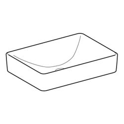 Geberit VariForm Aufsatzwaschtisch rechteckig, Breite 55cm, Tiefe 40cm, ohne Hahnloc... GEBERIT-500779012 4025416689324 (Abb. 1)